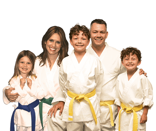 Martial Arts Lessons for Families in Apex NC - Group Family for Martial Arts Footer Banner